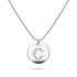 Initials Fabulous Alphabet Letter Necklace White Gold Layered Steel Jewellery